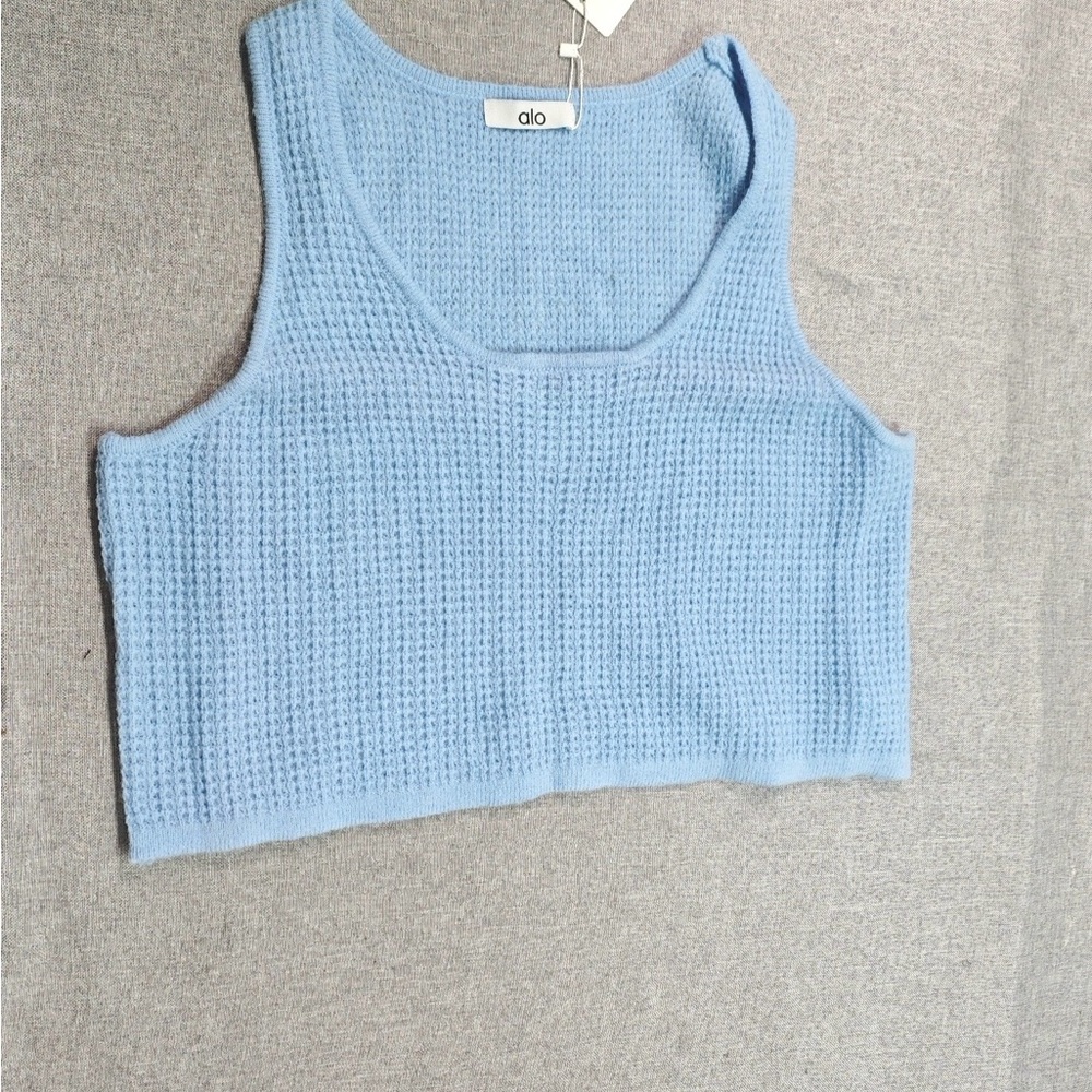 ALO Yoga Light Blue Knit top